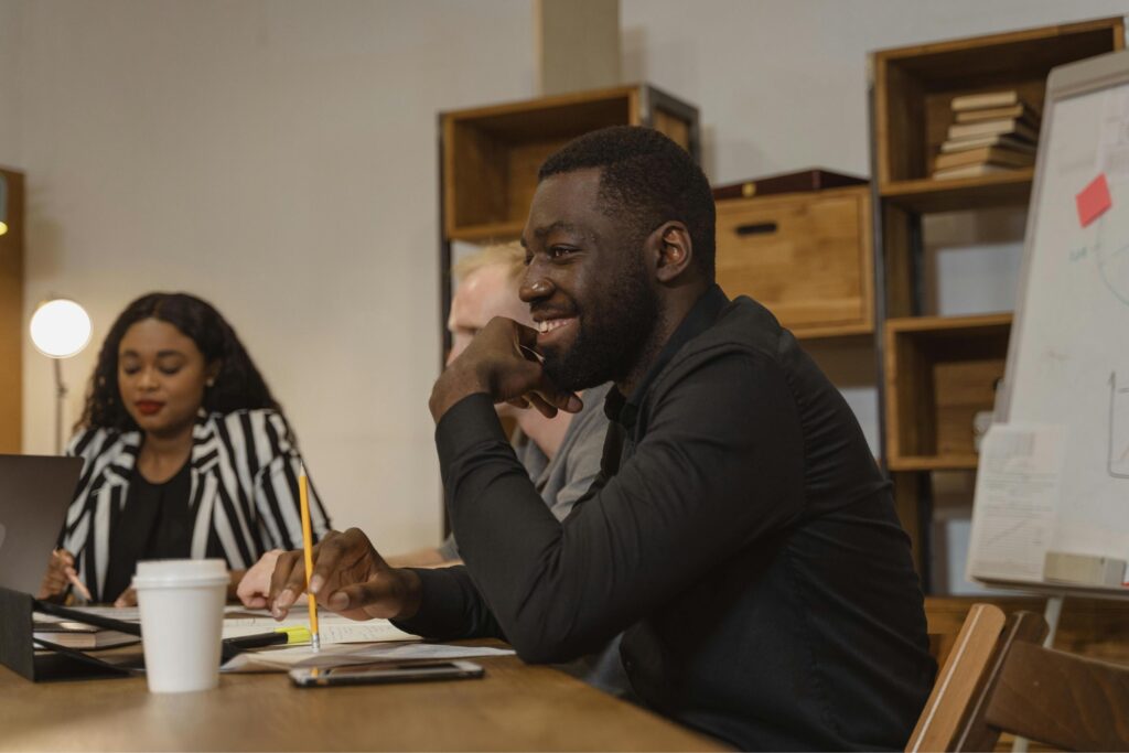 Photo by Tima Miroshnichenko: https://www.pexels.com/photo/man-in-black-long-sleeve-shirt-sitting-at-the-table-5685756/